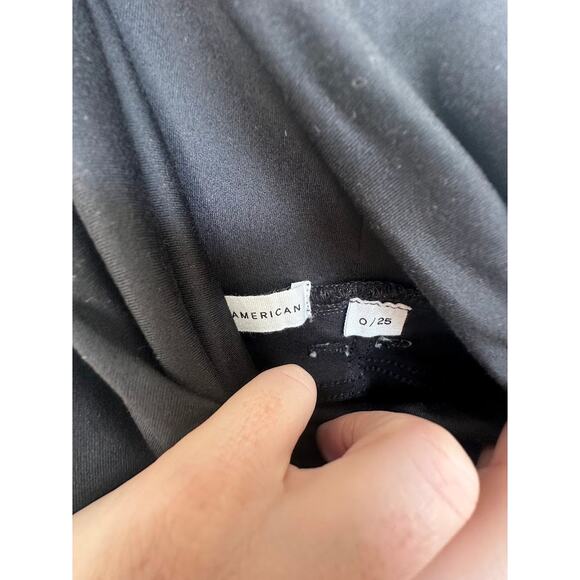 NWT Good American Womens Black Good Legs Maternity Crop Skinny Jeans Size 0/25 - Picture 5 of 14